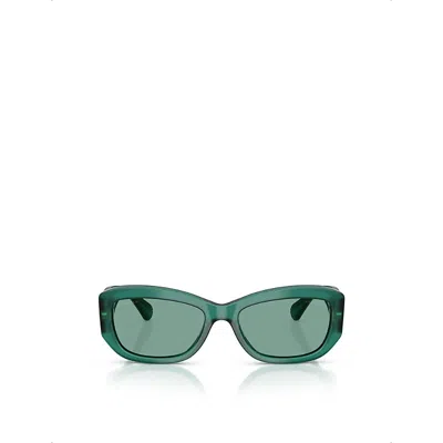 Pre-owned Chanel Womens Green Ch5493 Rectangle-frame Acetate Sunglasses