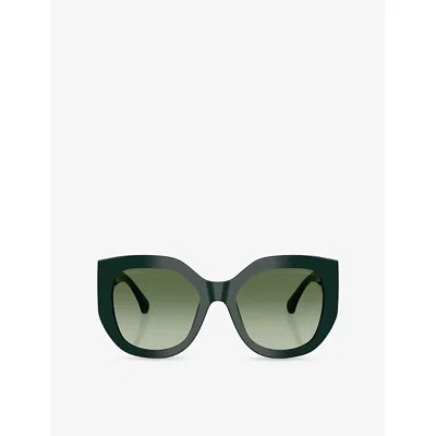 Pre-owned Chanel Womens Green Ch5550 Butterfly-frame Acetate Sunglasses