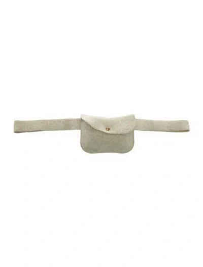 Pre-owned Chanel Wool Belt Bag In Green