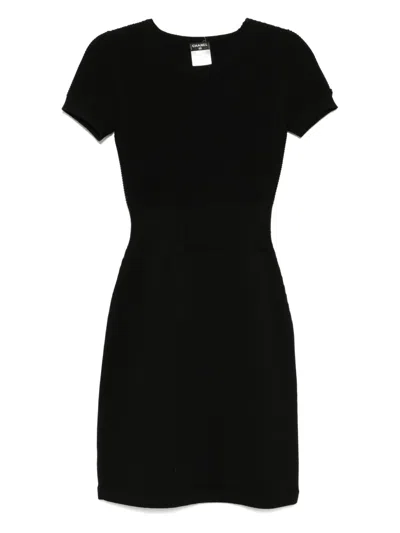 Pre-owned Chanel Wool Dress In Black