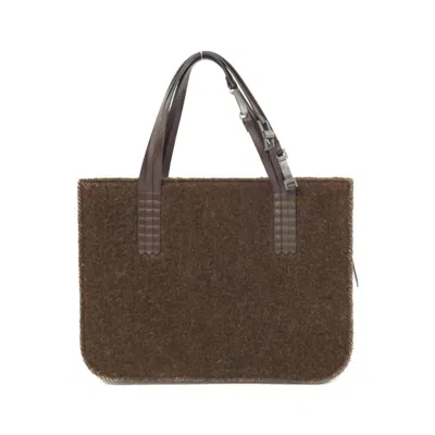 Pre-owned Chanel Wool Handbag () In Brown