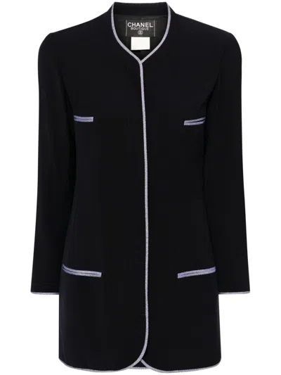 Pre-owned Chanel Wool Jacket In Blue