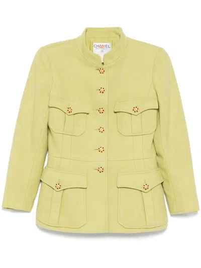 Pre-owned Chanel Wool Jacket In Green