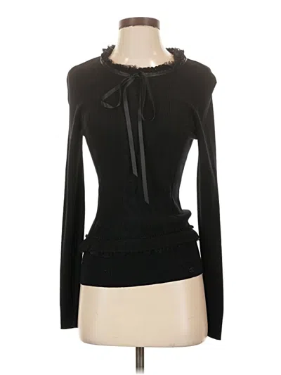 Pre-owned Chanel Wool Pullover Sweater In Black