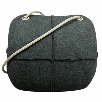 Pre-owned Chanel Wool Shoulder Bag () In Gray