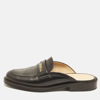 Pre-owned Chanel X Pharrell Size 41 Leather Mules In Black