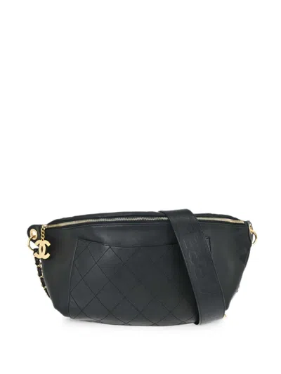 Pre-owned Chanel (x Pharrell Williams) 2018 Quilted Belt Bag In Black