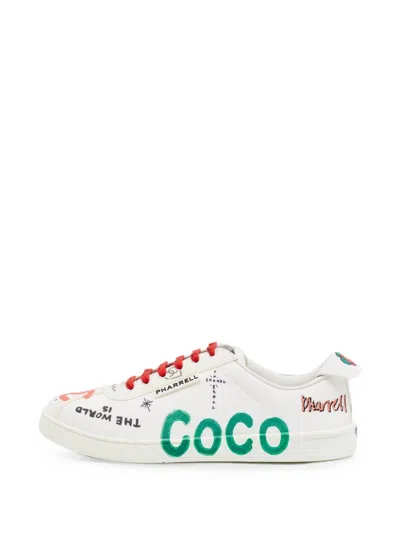 Pre-owned Chanel X Pharrell Williams Graphics Sneakers In White