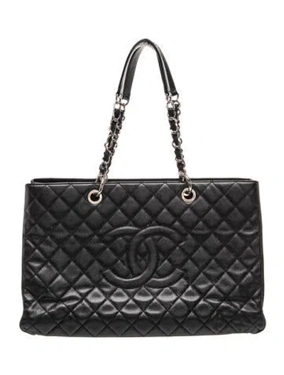 Pre-owned Chanel Xl Grand Shopping Tote In Black