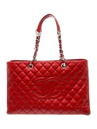 Pre-owned Chanel Xl Grand Shopping Tote In Red