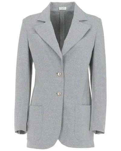 Pre-owned Chanel Y2k Stretch Fabric Jacket, Size Fr; 38 (authentic Pre-loved)
