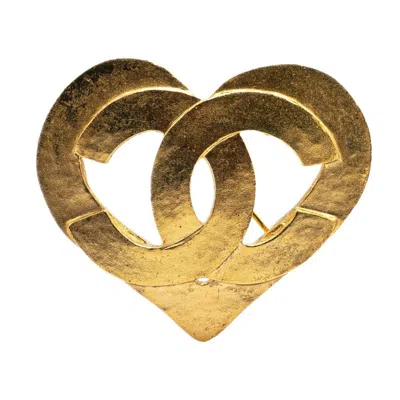 Pre-owned Chanel Yellow (18k) Brooch () In Gold