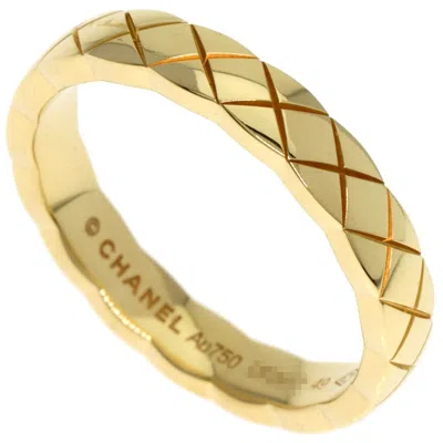 Pre-owned Chanel Yellow Gold (18k) Band Ring ()
