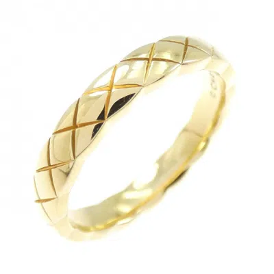 Pre-owned Chanel Yellow Gold (18k) Band Ring ()