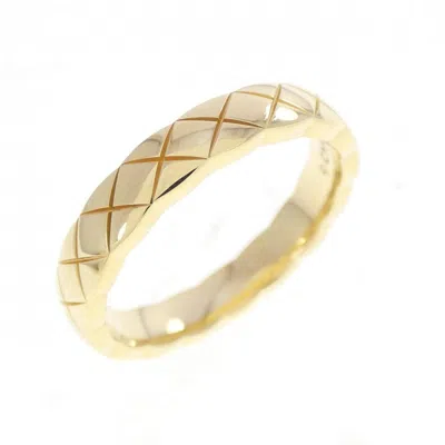 Pre-owned Chanel Yellow Gold (18k) Band Ring ()