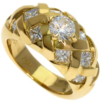 Pre-owned Chanel Yellow Gold (18k) Band Ring ()