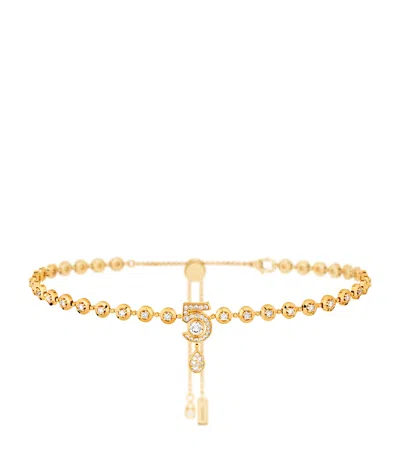 Pre-owned Chanel Yellow Gold And Diamond Eternal N°5 Necklace