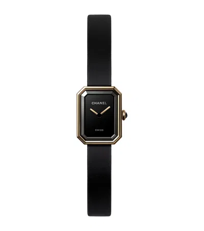 Pre-owned Chanel Yellow Gold Première Ribbon Watch In Black