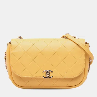 Pre-owned Chanel Quilted Goatskin Casual Trip Flap Bag