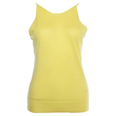 Pre-owned Chanel , Yellow Spaghetti Strap Top