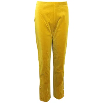 Pre-owned Chanel Yellow Velvet Pants