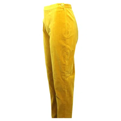 Pre-owned Chanel Yellow Velvet Pants