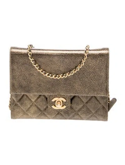 Pre-owned Chanel Zip Away Chain Clutch