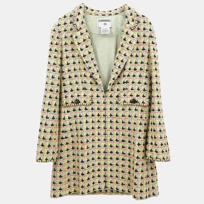 Pre-owned Chanel Zip Up Jacket Light Green 02p #42 In Multi