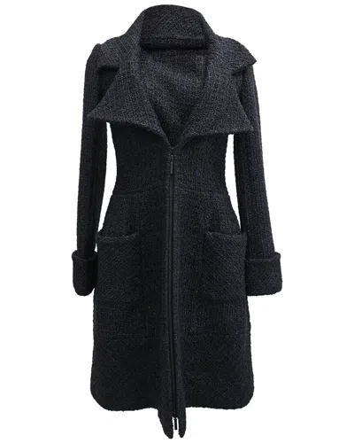 Pre-owned Chanel Zip-up Tweed Coat