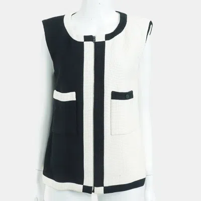 Pre-owned Chanel Zip-up Vest Fr 40 In Multi