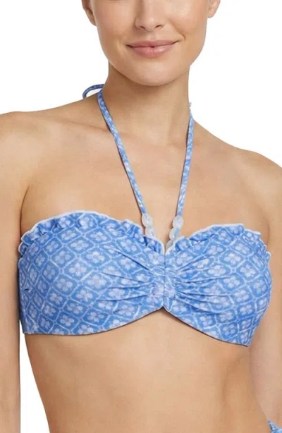 Change Of Scenery Alexis Beaded Halter Bikini Bikini Top In Blue