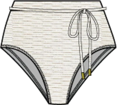 Change Of Scenery Belted Hi Waist Hi Leg Bottom In Neutral