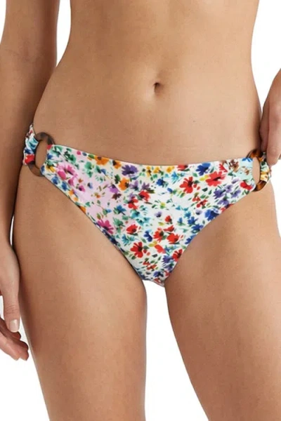 Change Of Scenery Camilla Ring Trim Lowrise Hipster Bikini Bottom In Multi