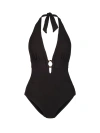Change Of Scenery Gabrielle Halter One Piece In Black