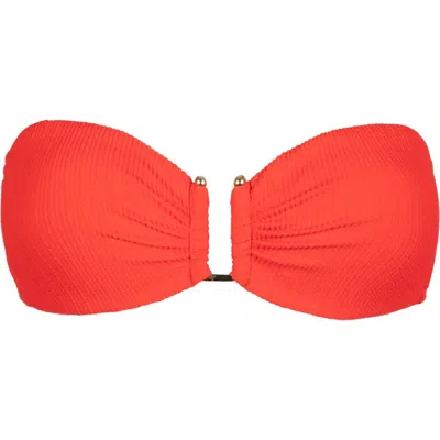 Change Of Scenery Gina U-bar Bandeau Bikini Top In Orange