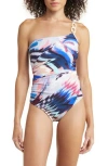 Change Of Scenery Kara Ruched One-shoulder One-piece Swimsuit