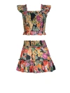 Change Of Scenery Kayla Smocked Bodice Top & Ruffle Skirt Set (toddler, Little Kids, Big Kid)) In Multi
