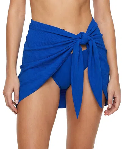 Change Of Scenery Liv Textured Cover-up Swim Sarong In Blue