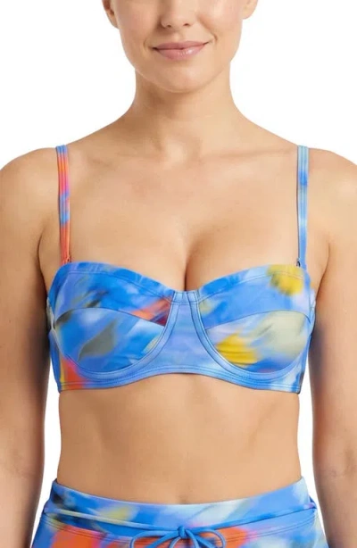 Change Of Scenery Nellie Underwire Balconette Bikini Top In Blue