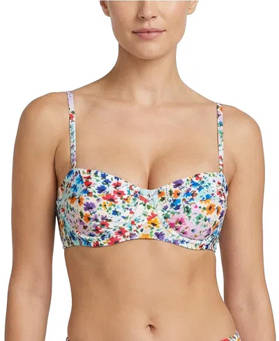 Change Of Scenery Nellie Underwire Balconette Print Bikini Top In Multi