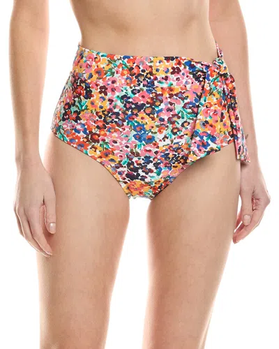 Change Of Scenery Side Tie High-waist Bikini Bottom In Multi