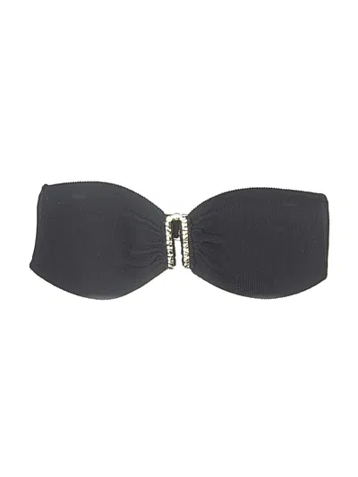 Pre-owned Change Of Scenery Swimsuit Top Black Swimwear