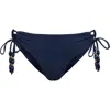 Change Of Scenery Taryn Beaded Side-tie Lowrise Hipster Bikini Bottom In Blue