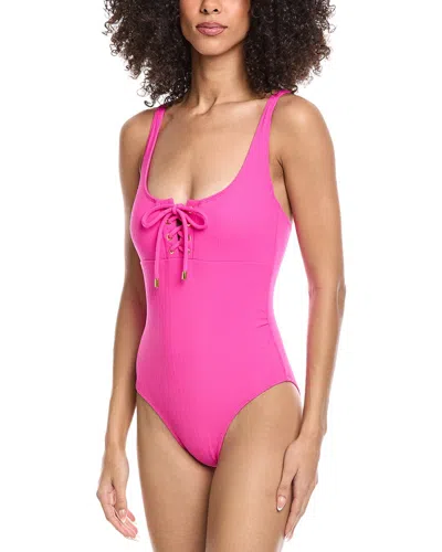 Change Of Scenery Taylor One Piece Swimsuit In Shocking Pink
