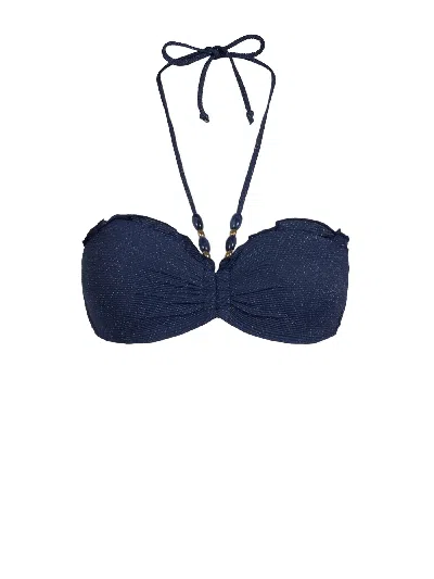 Change Of Scenery Women's Alexis Top In Marine Blue Metallic