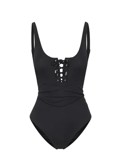 Change Of Scenery Women's Black / Neutrals Taylor Underwire Tank One Piece In Black Texture