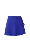 Change Of Scenery Women's Blue Amy Side Tie Swim Skirt In Iris Texture In Blue