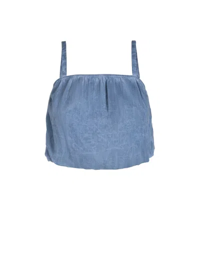 Change Of Scenery Women's Blue Dani Top In Stonewash