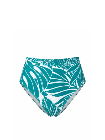 Change Of Scenery Women's Blue / Green Hi Leg Hi Waist Bottom In Isle Of Palms In Blue/green