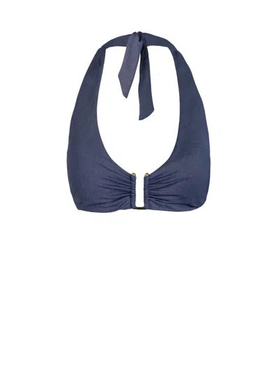 Change Of Scenery Women's Blue / Neutrals Shana Top In Indigo Twill